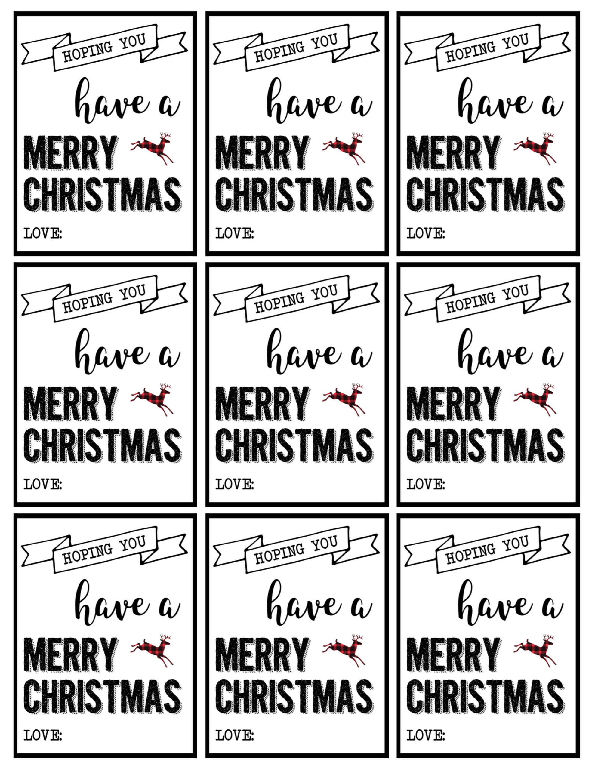 Free Christmas Gift Tag Printables - Printable Party Favors inside Free Printable Christmas Label