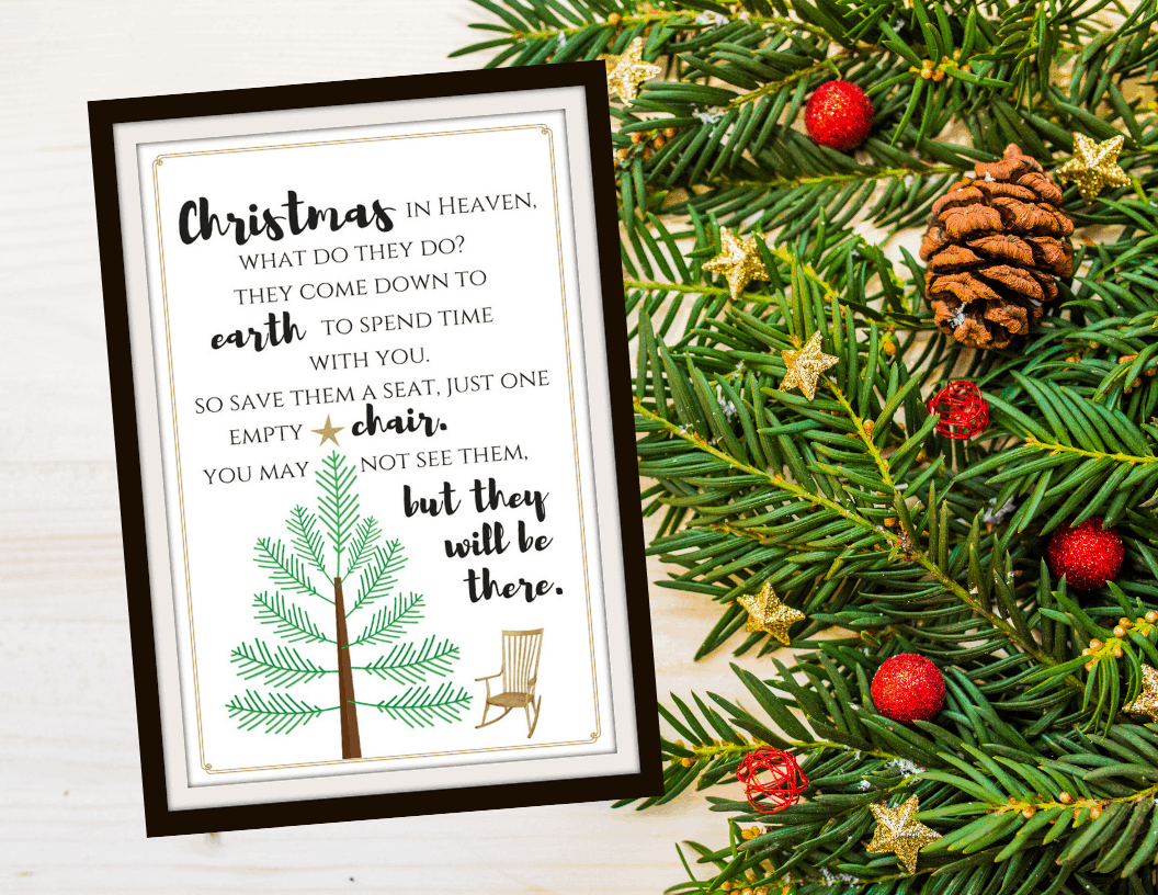 Free Christmas In Heaven Printable You Will Love - Simply September within Poem Merry Christmas From Heaven Printable