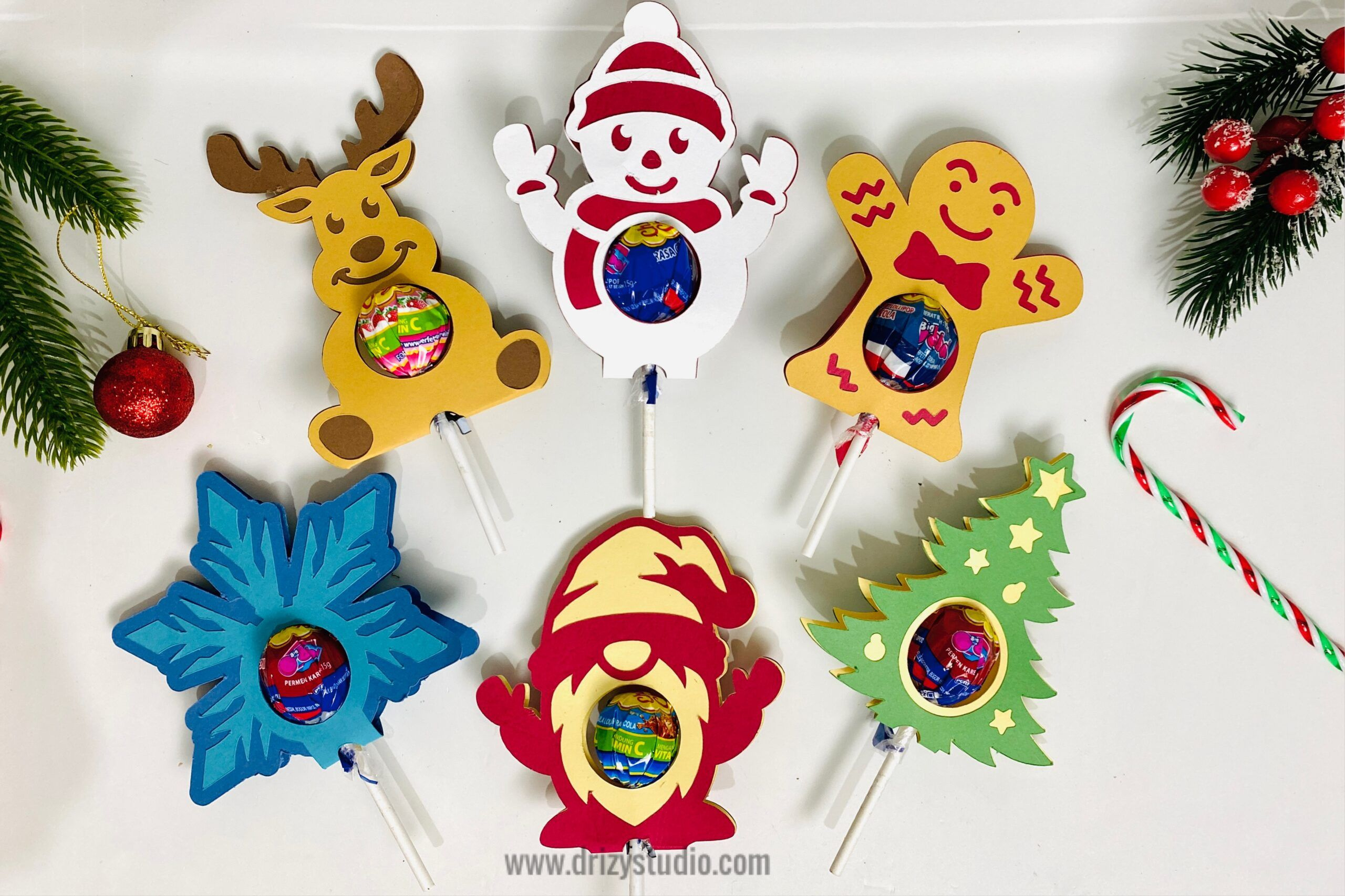 Free Christmas Lollipop Holder Svg For A Sweet Holiday! - Drizy Studio for Printable Christmas Lollipop Holder Template