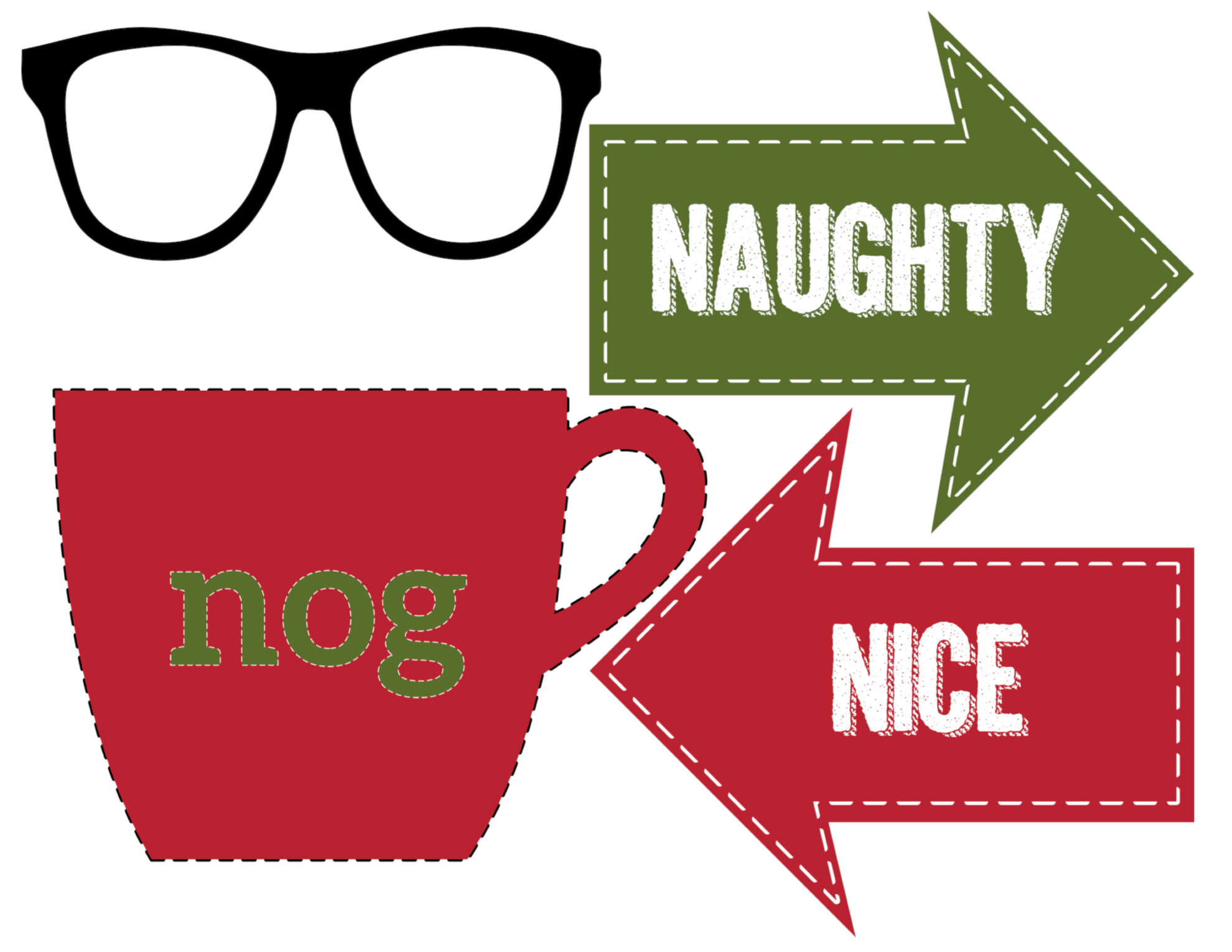 Free Christmas Photo Booth Props Printable - Paper Trail Design for Diy Photo Booth Props Christmas Printable