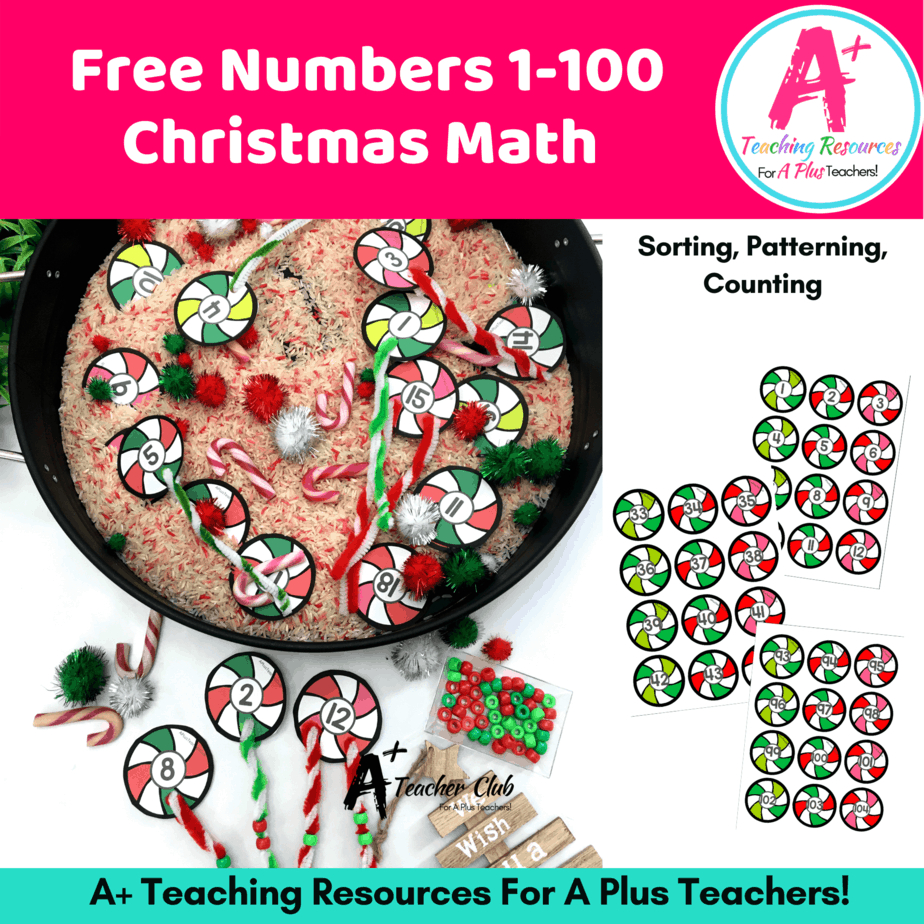 Free Christmas Printable Numbers 1-100 inside Free Printable Christmas Numbers 1-100