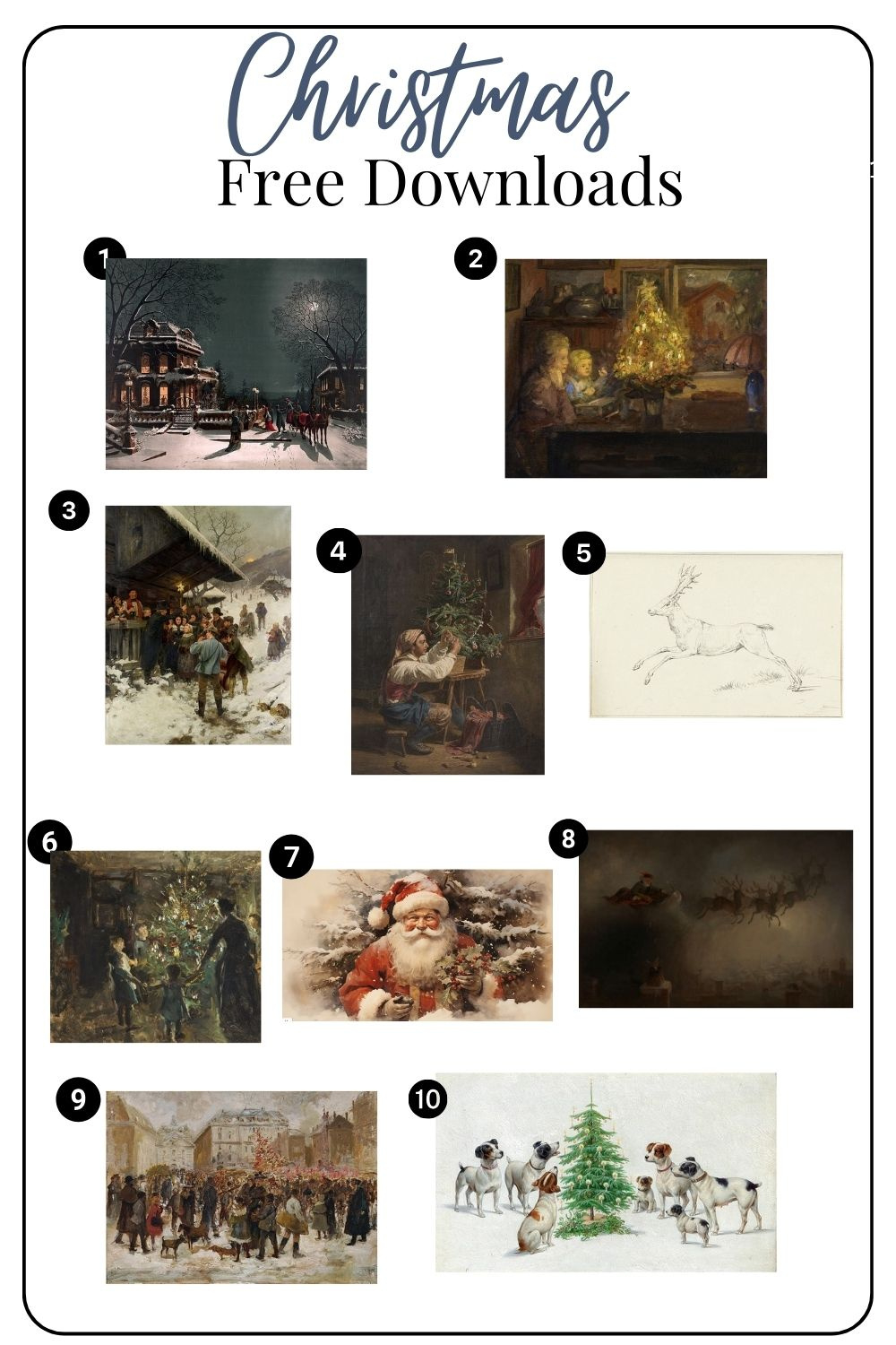 Free Christmas Printable Wall Art For Holiday Decor - Erin Zubot in Free Christmas Printable Art