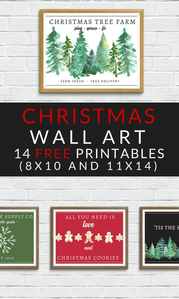 Free Christmas Printables - Farmhouse Christmas Art - The Crazy within Free Farmhouse Christmas Printable