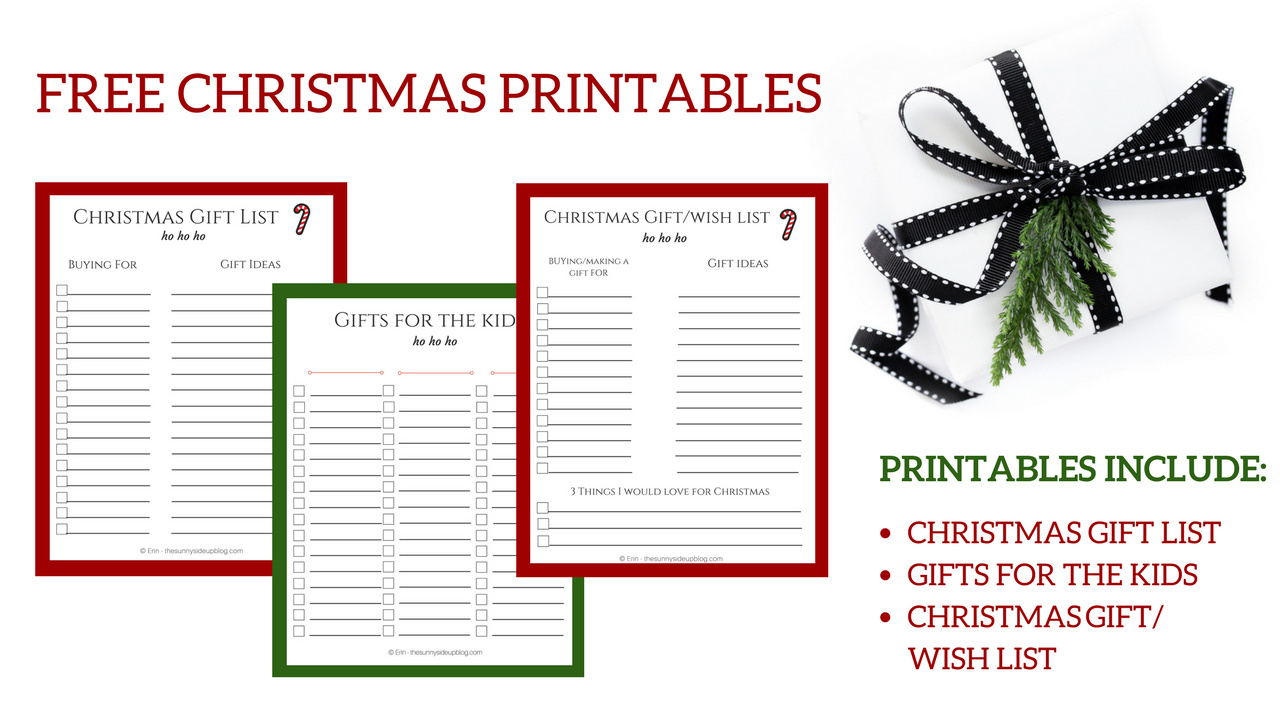Free Christmas Printables For Organized Gift Giving! - The Sunny with Free Printable Christmas Gift