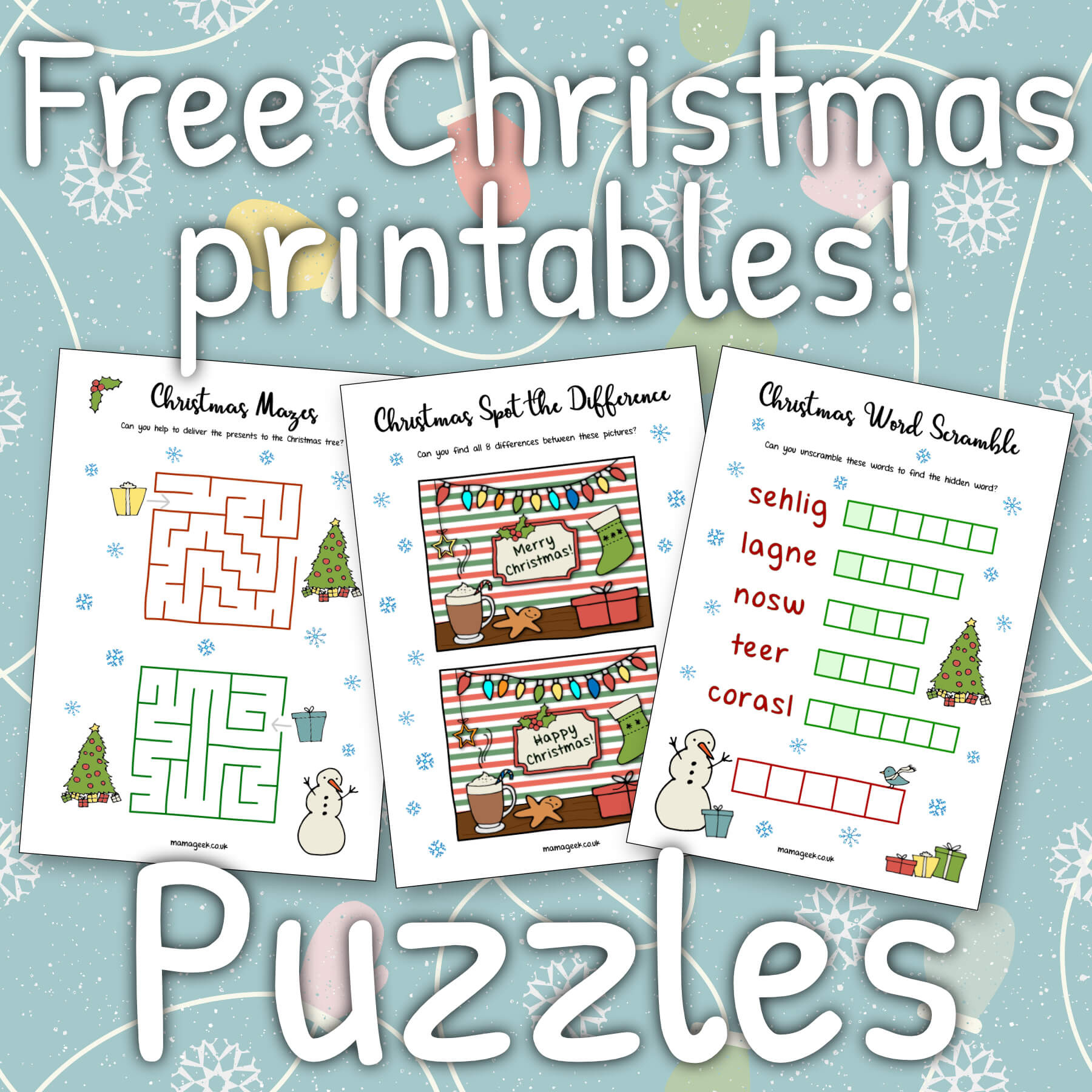 Free Christmas Printables – Puzzles | Mama Geek with regard to Free Christmas Printable Uk