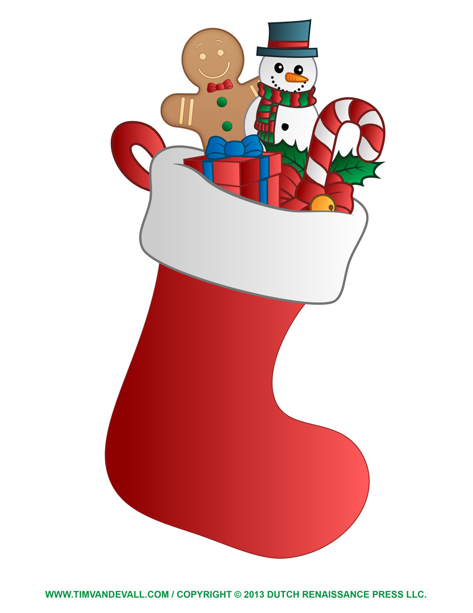 Free Christmas Stocking Template, Clip Art &amp;amp; Decorations within Christmas Stocking Printable Images