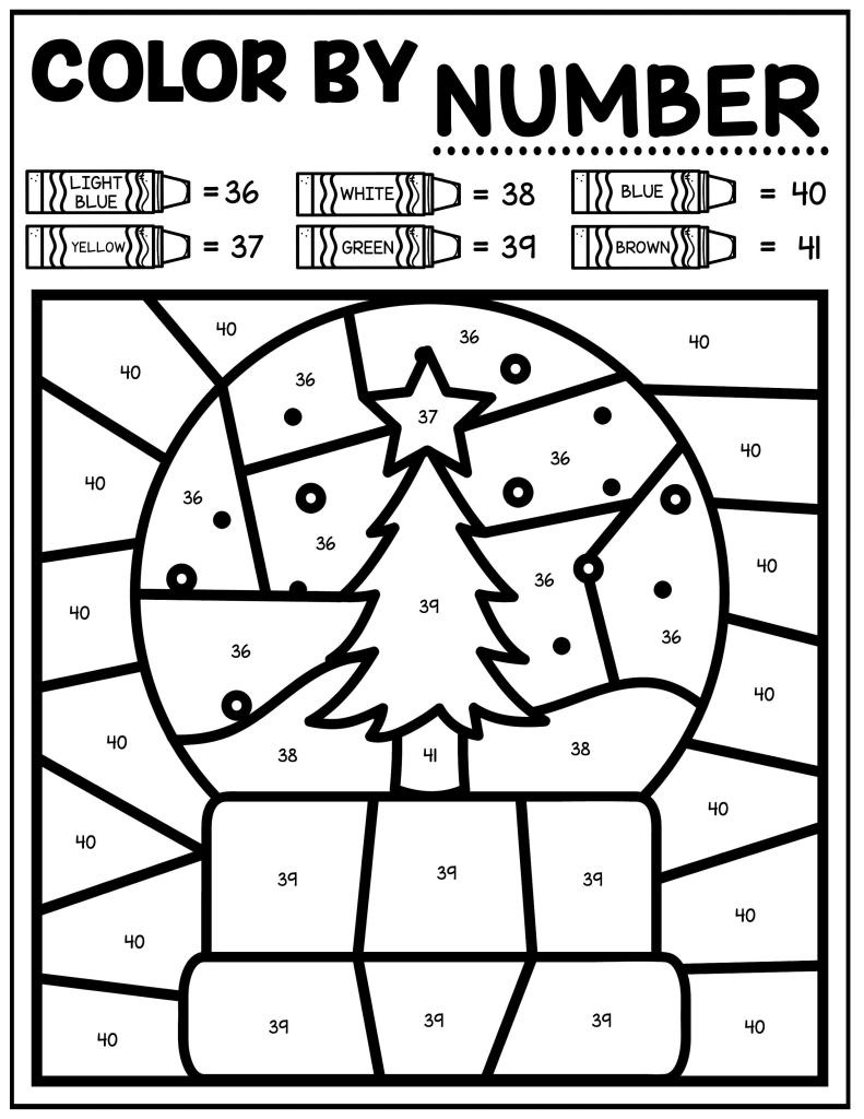 Free Colornumber Christmas Worksheet, Download Free Color in Color By Number Christmas Printable Free