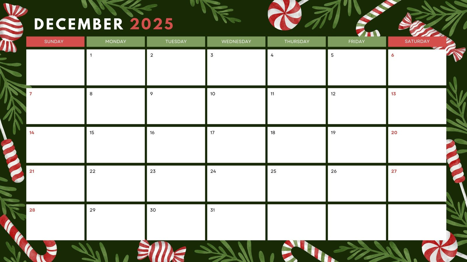 Free Custom Printable Christmas Calendar Templates | Canva inside December Christmas Calendar Printable