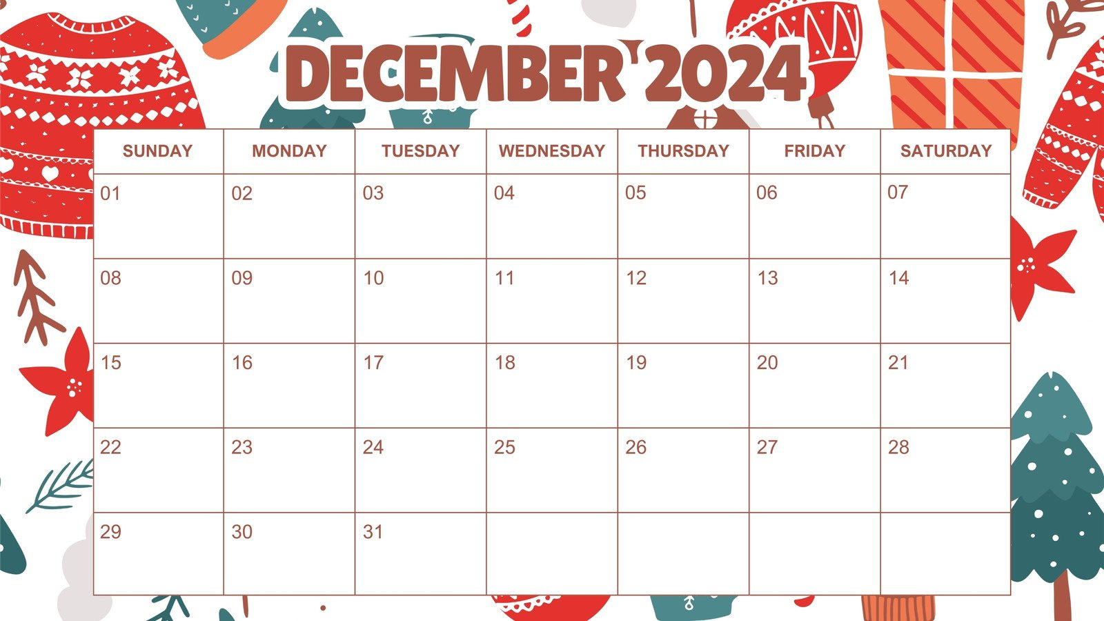Free Custom Printable Christmas Calendar Templates | Canva pertaining to Free Printable 12 Days of Christmas Calendar Template