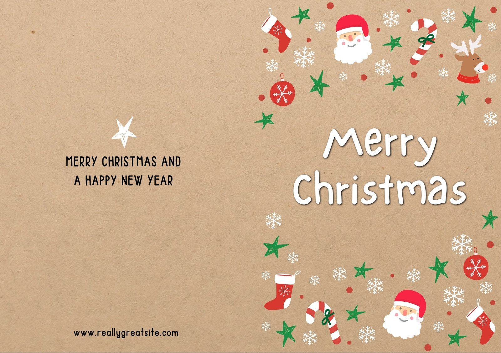 Free Custom Printable Christmas Folded Card Templates | Canva in Free Printable Foldable Christmas Card