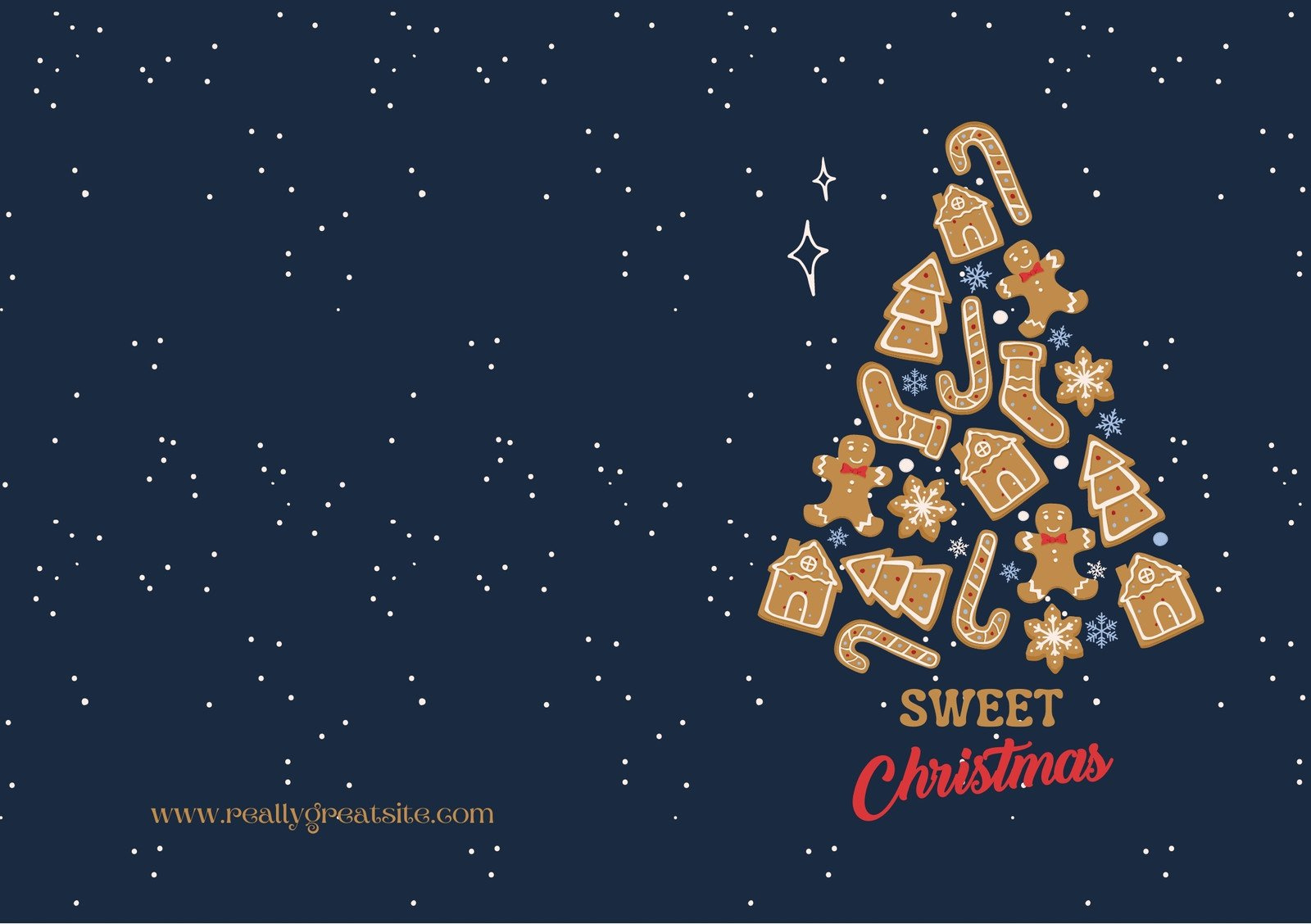 Free Custom Printable Christmas Folded Card Templates | Canva intended for Free Printable Quarter Fold Christmas Card