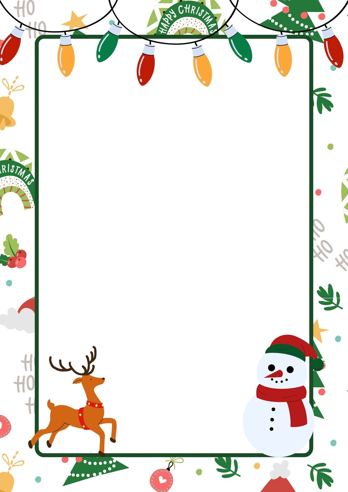 Free Customizable Christmas Page Border Templates | Canva pertaining to Free Printable Christmas Borders and Frames