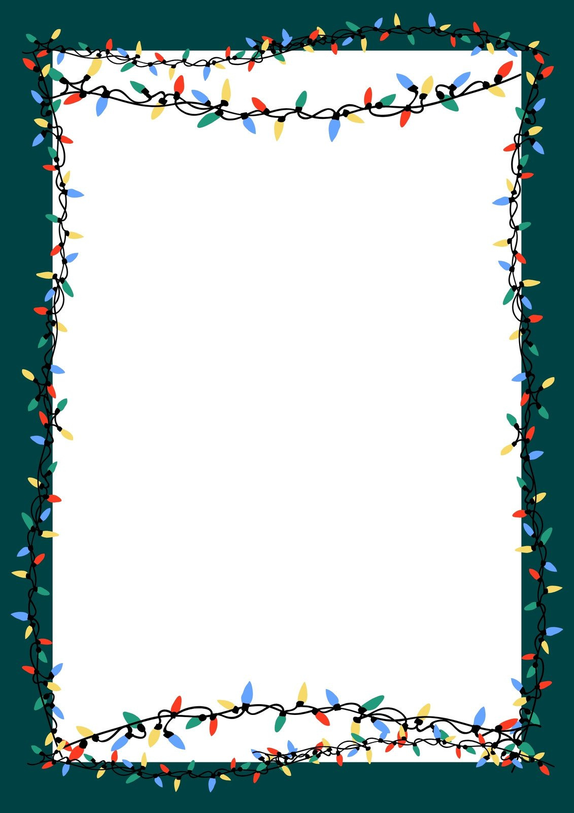 Free Customizable Christmas Page Border Templates | Canva with regard to Printable Christmas Lights Border