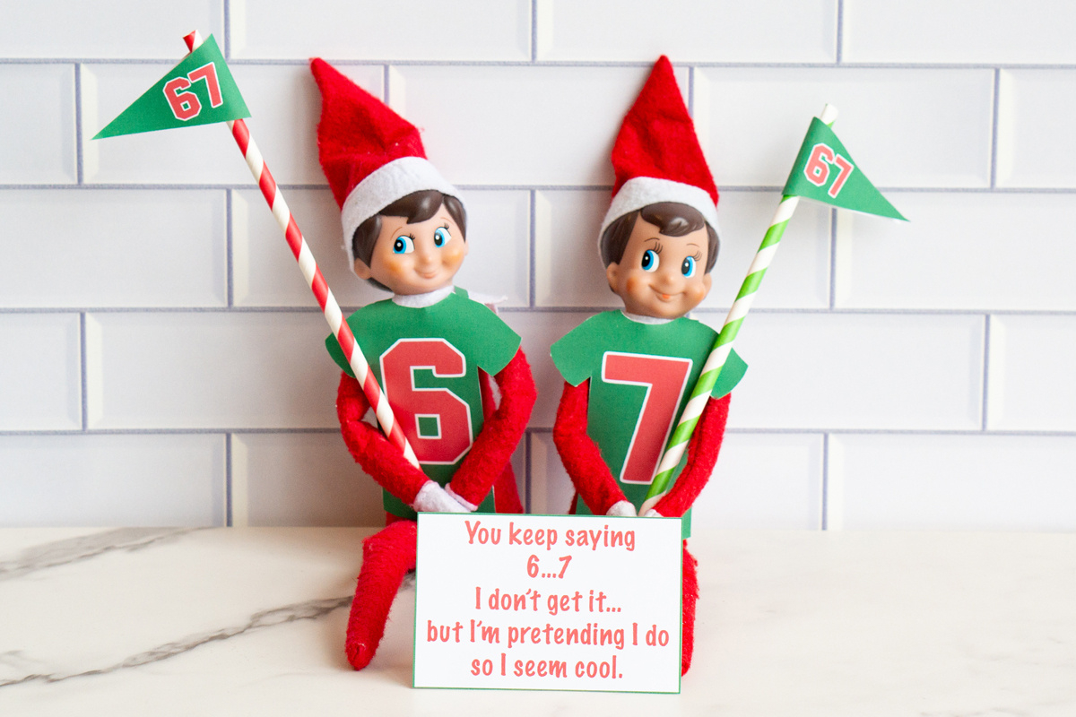 Free Funny 6 7 Elf On The Shelf Printables (Notes Included) with regard to Elf Make Christmas Great Again Printable