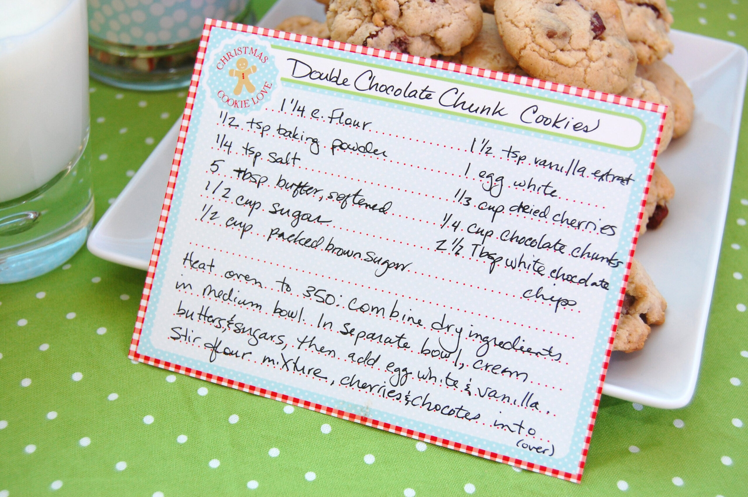 Free} Gingerbread Christmas Cookies Free Printable Recipe Card with Free Printable Christmas Cookie Recipes