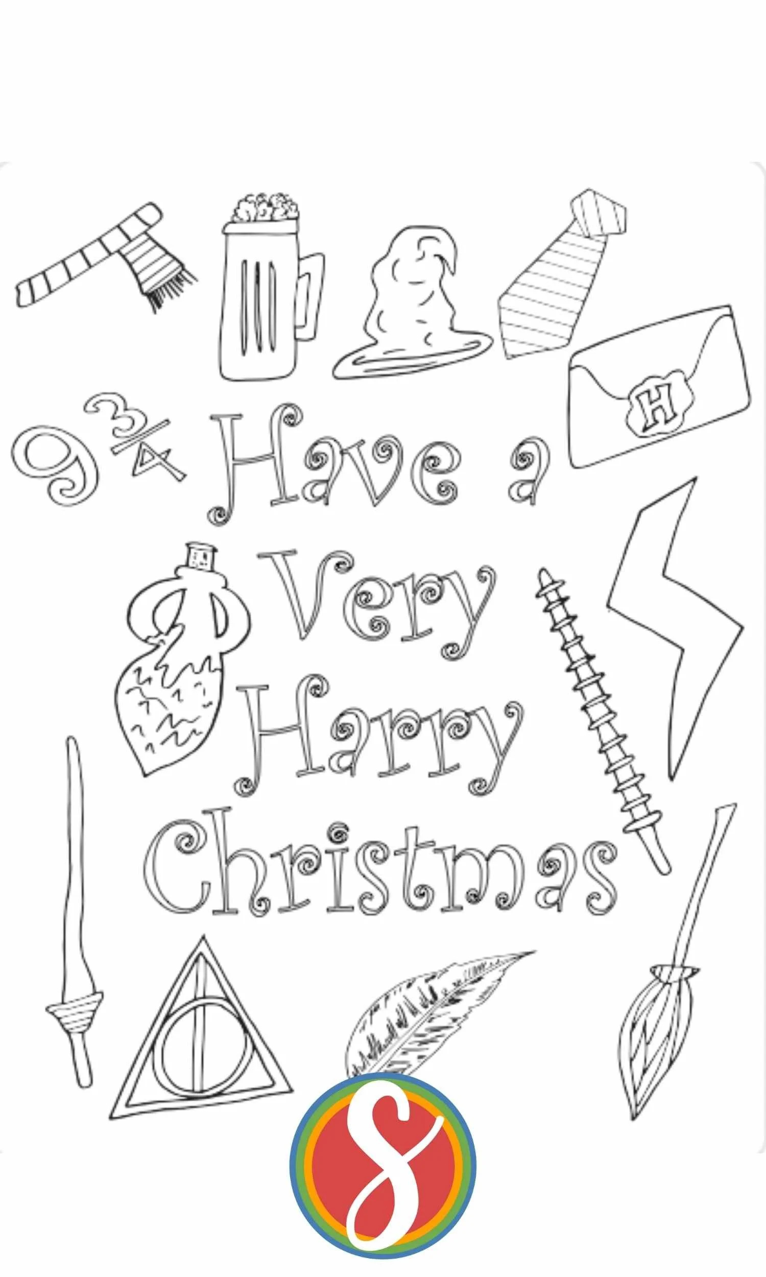 Free Harry Potter Christmas Pages — Stevie Doodles with Harry Potter Christmas Printable
