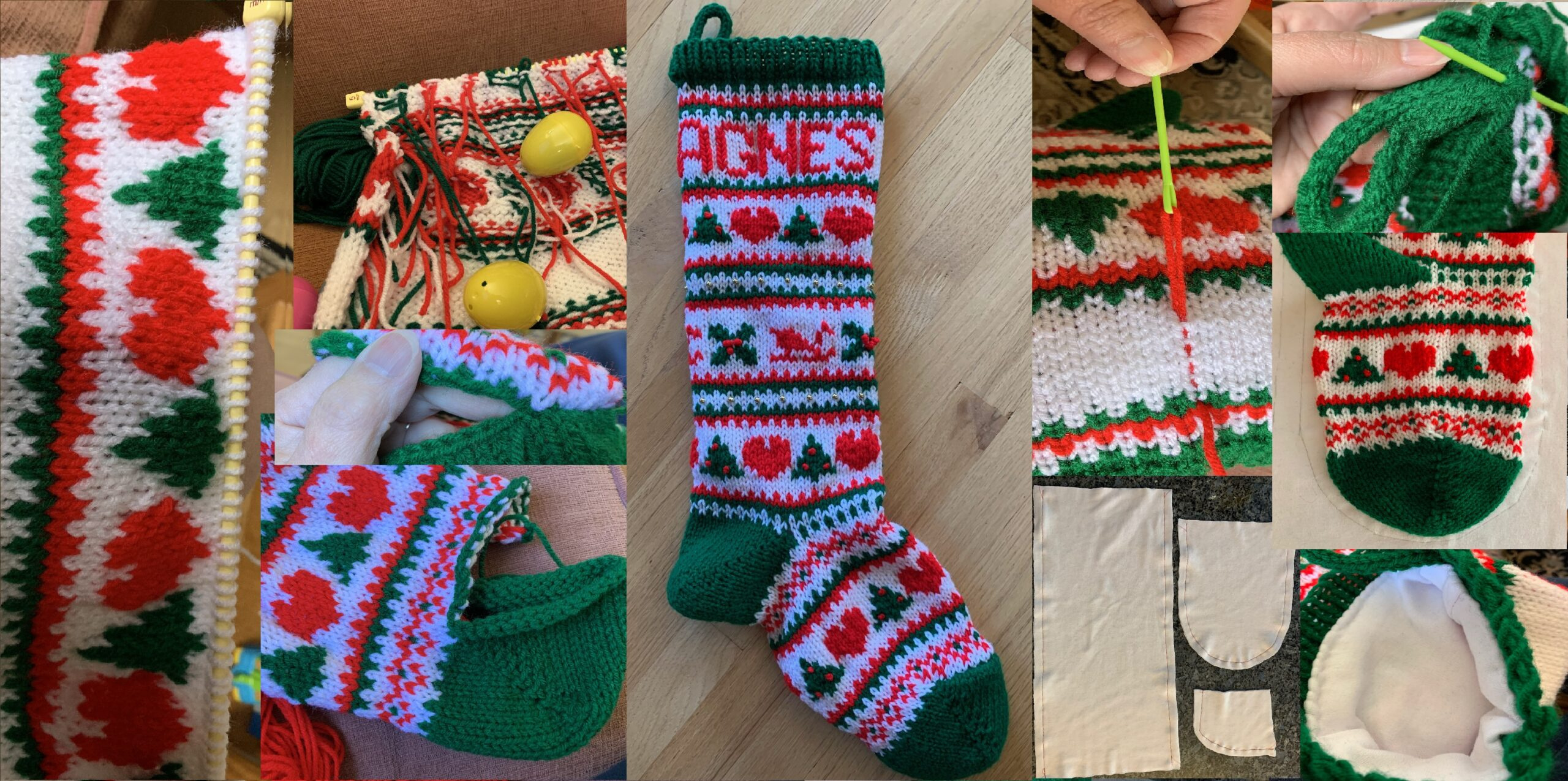 Free Knitted Christmas Stocking Pattern With Lining – Freese-Works throughout Knitted Christmas Stocking Patterns Free Printable