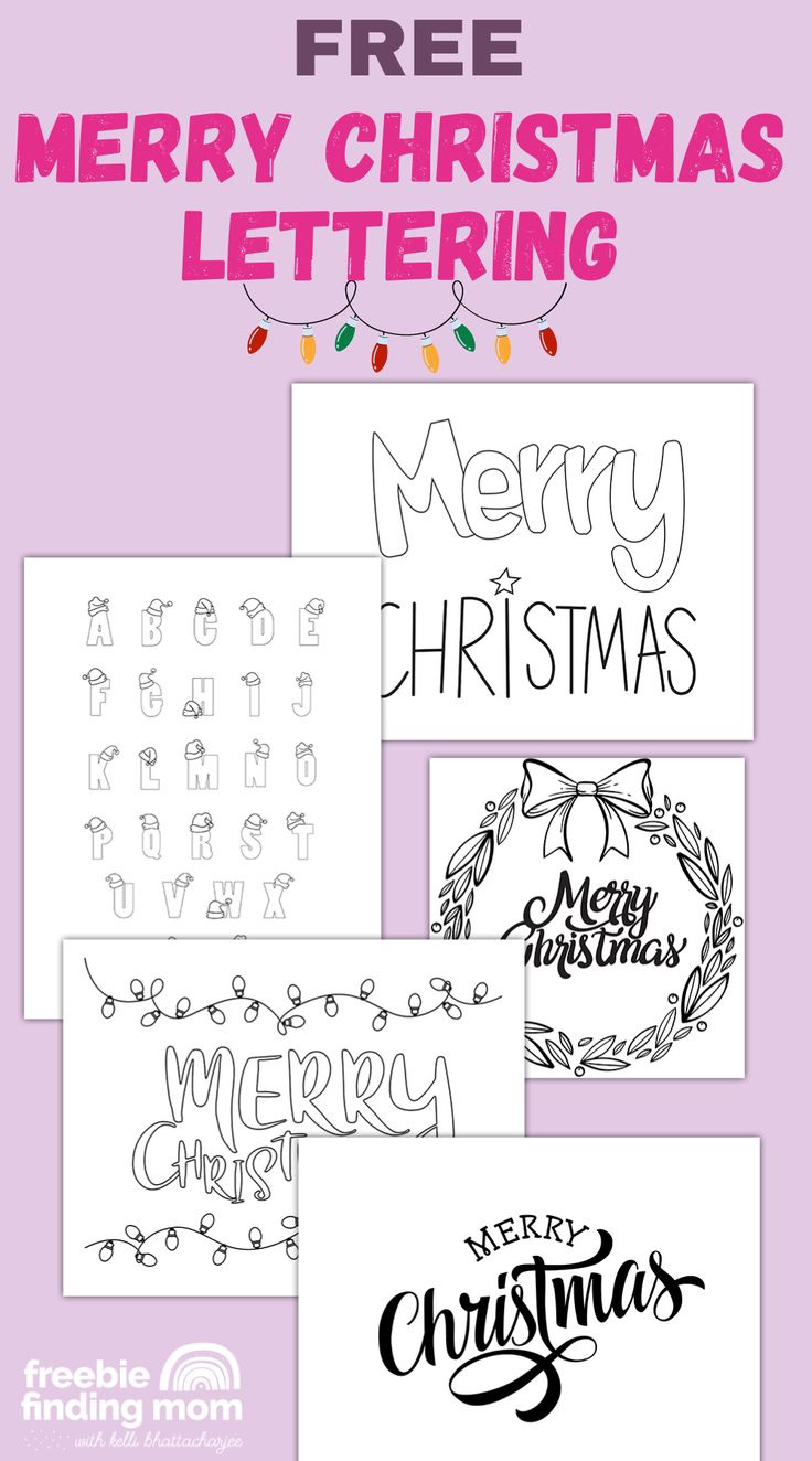 Free Merry Christmas Lettering Designs regarding Merry Christmas Calligraphy Printable