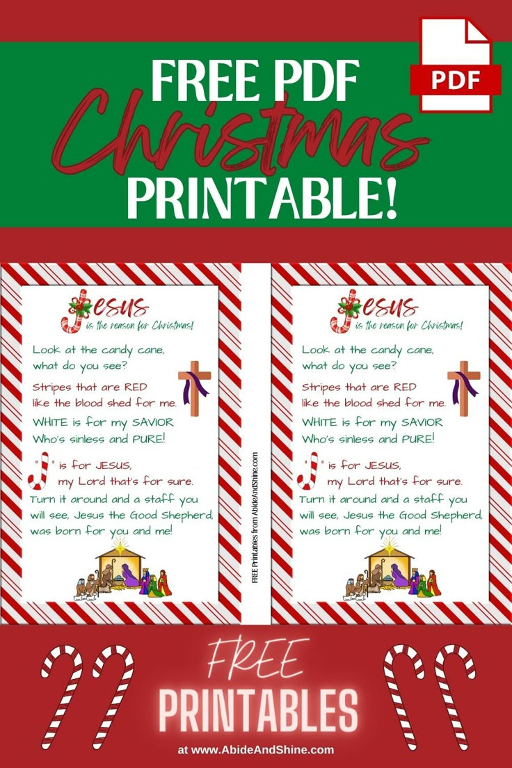 Free Pdf Christmas Printable! Jesus Is The Reason For The Season 🎄 with Free Printable Christmas Gospel Tracts