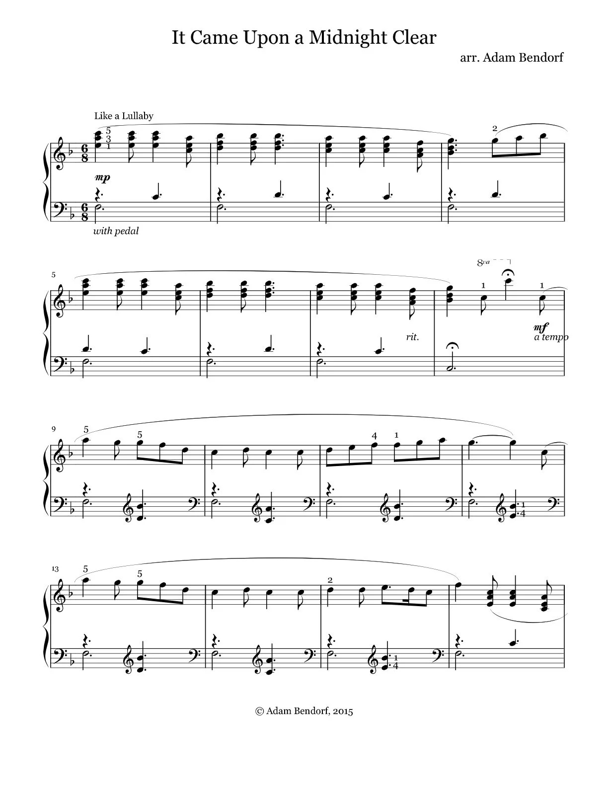 Free Piano Christmas Sheet Music inside Free Printable Christmas Piano Sheet Music