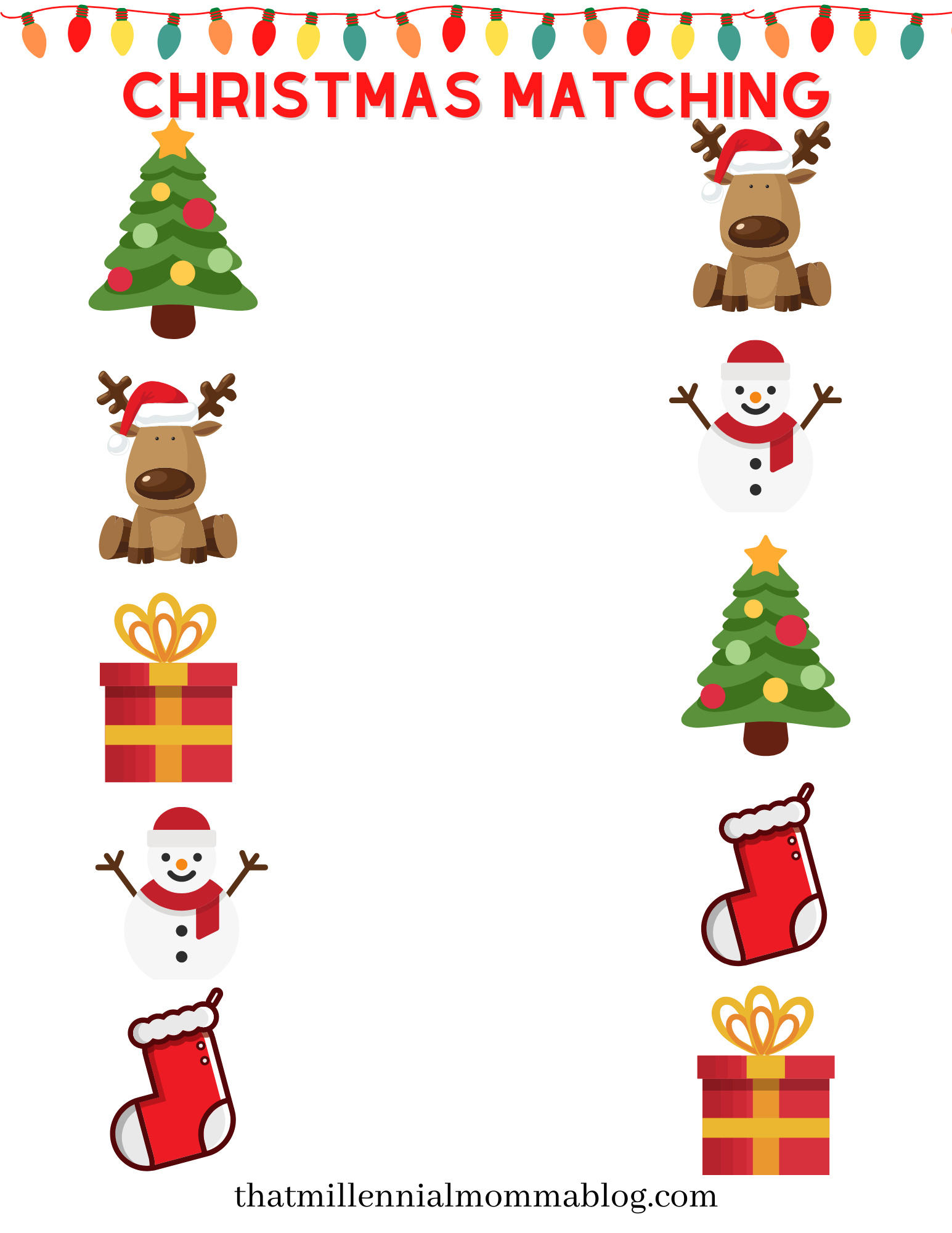 Free Preschool Holiday Printables — That Millennial Momma in Free Christmas Preschool Printable
