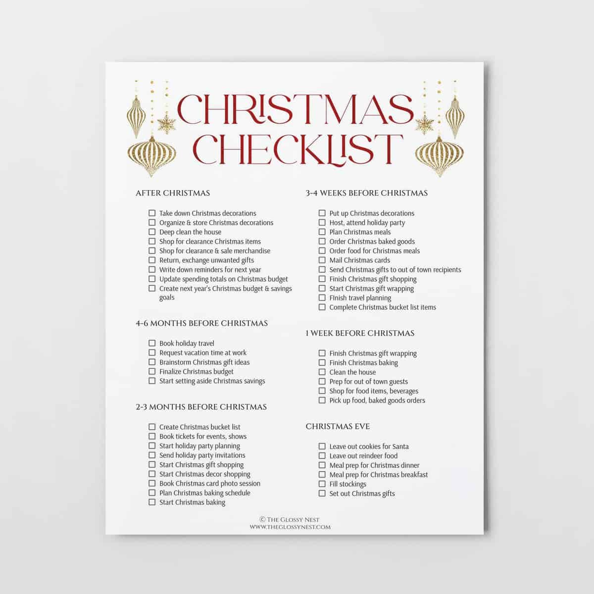 Free Printable!} A Christmas Planning Checklist For This Year with Printable Christmas Party Planning Checklist