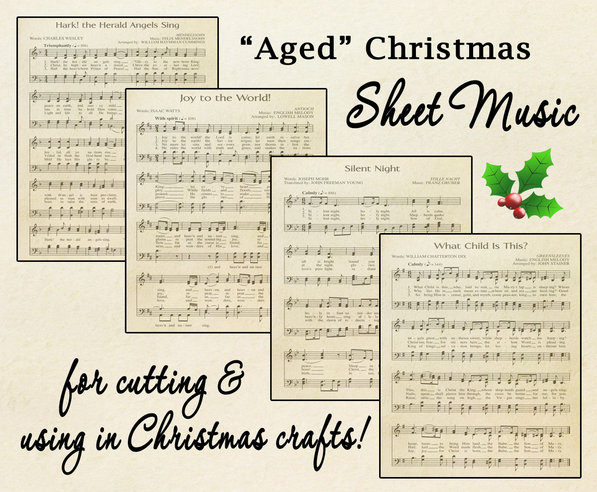 Free Printable “Aged” Music Sheets | Celebrating Holidays with regard to Free Printable Christmas Carols Sheet Music