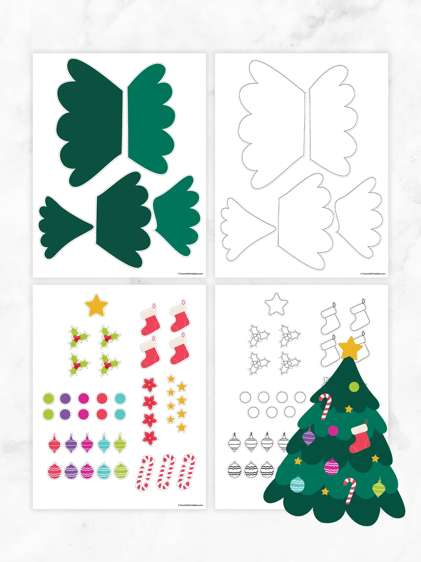 Free Printable Build A Christmas Tree Cutout - Favorite Printables regarding Decorate Christmas Tree Printable