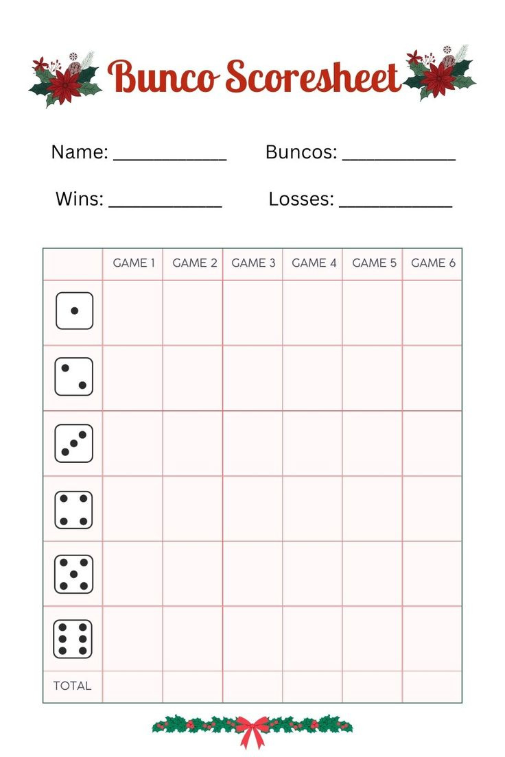 Free Printable Bunco Score Sheets + Table Tally Sheet [Pdf pertaining to Free Printable Christmas Bunco Sheets