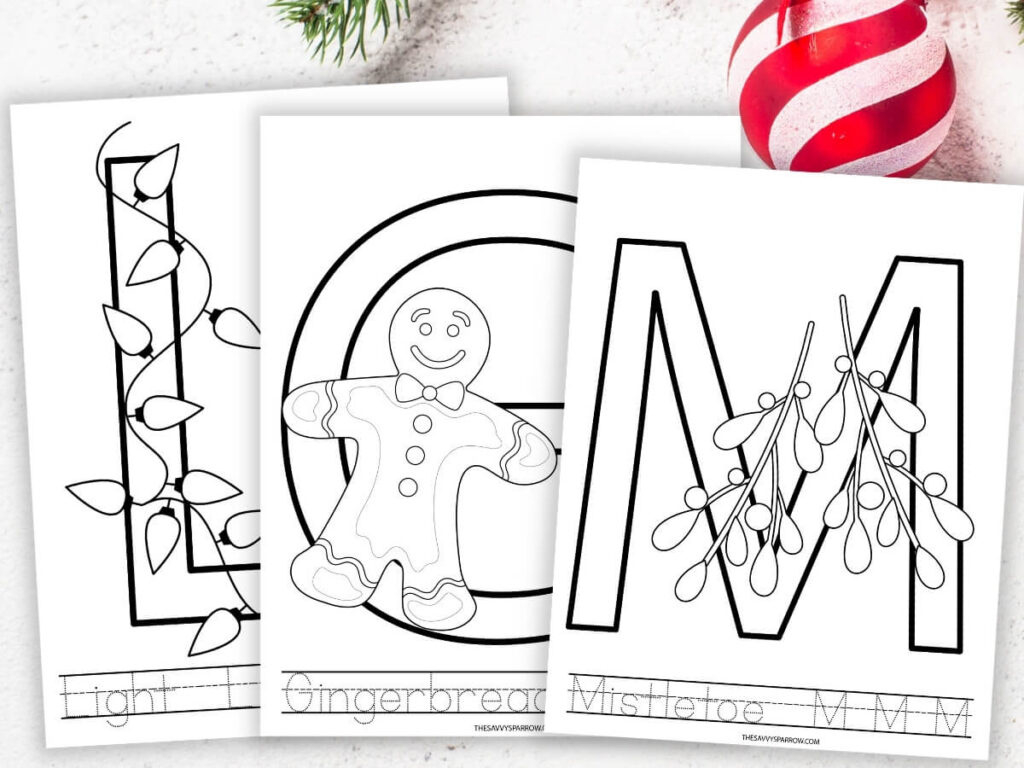 Free Printable Christmas Alphabet Coloring Pages For Preschoolers inside Free Christmas Alphabet Printable
