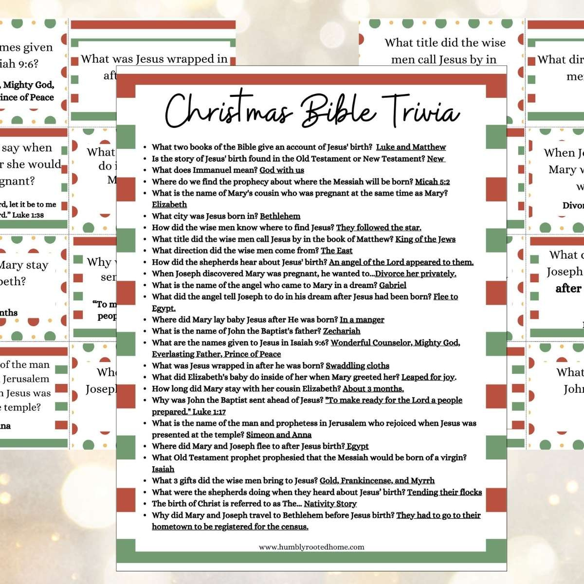 Free Printable Christmas Bible Trivia For The Whole Family! - throughout Free Printable Christmas Bible Trivia With Answers