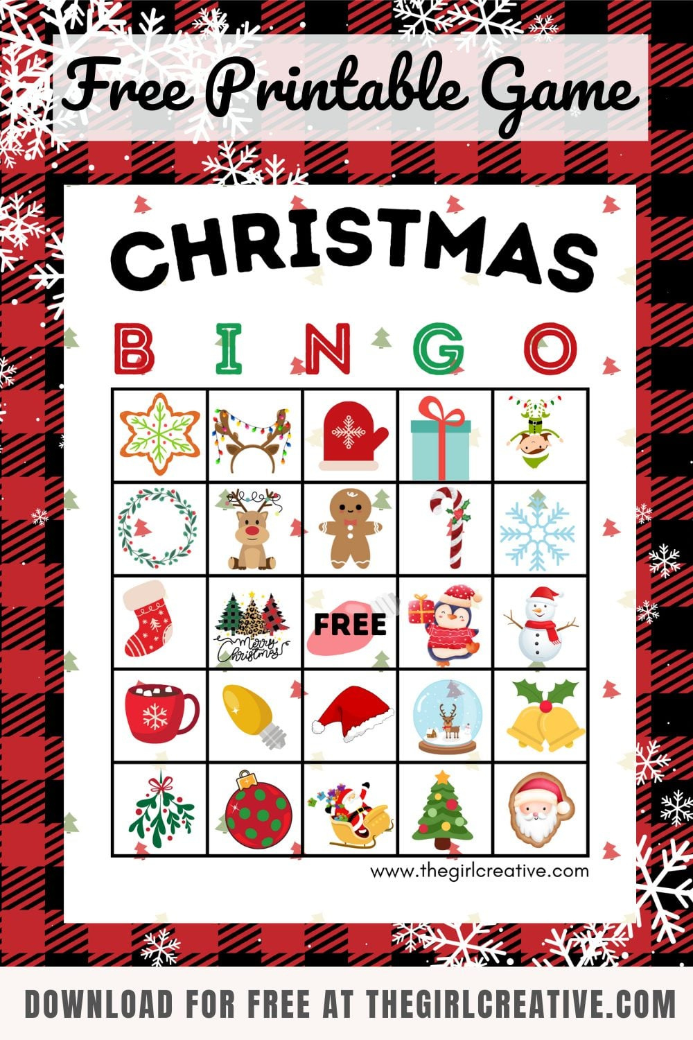 Free Printable Christmas Bingo Cards - The Girl Creative within Free Printable Christmas Bingo Card For Large Groups