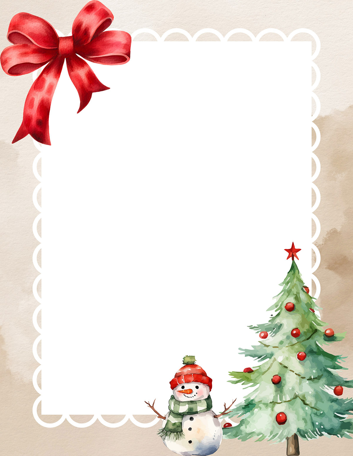 Free Printable Christmas Borders - 40 Border Templates - Mom In for Free Printable Christmas Photo Frames