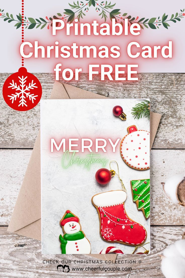 Free Printable Christmas Card - 5X7 Pdf intended for Free 5X7 Christmas Printable