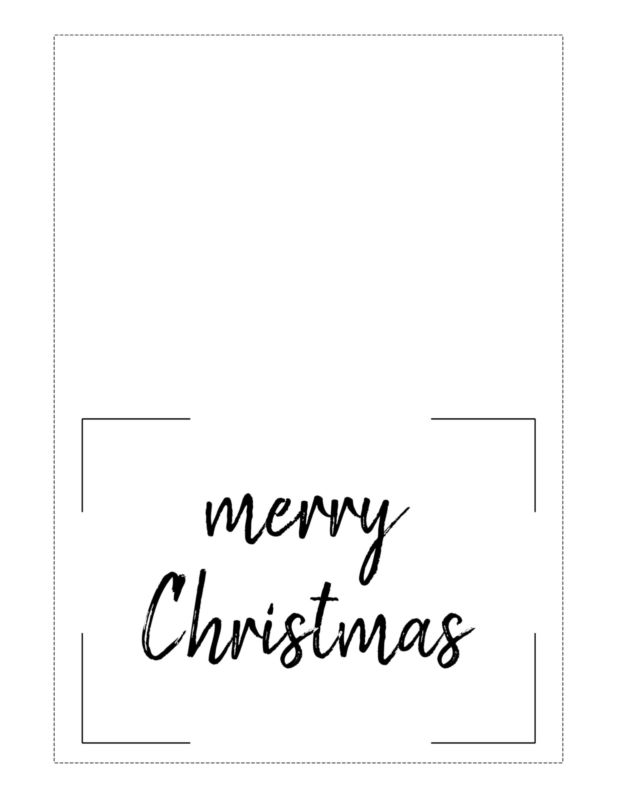 Free Printable Christmas Cards (Basic) - Paper Trail Design pertaining to Printable Black and White Christmas Card