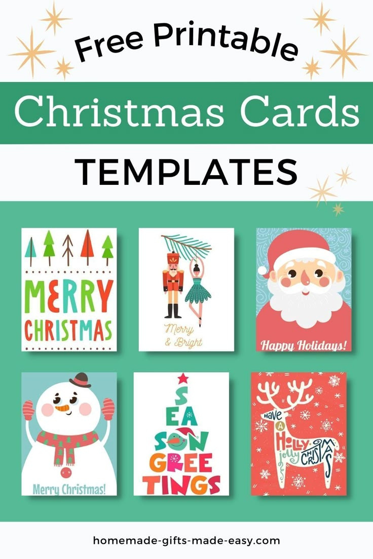Free Printable Christmas Cards Templates | Homemade Gifts Made Easy in Make Your Own Christmas Card Free Printable