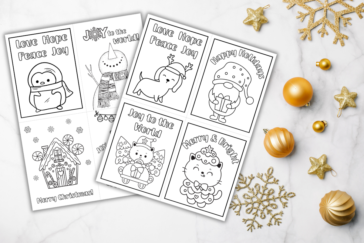 Free Printable Christmas Cards To Color - Out Upon The Waters within Free Printable Christmas Card For Preschoolers