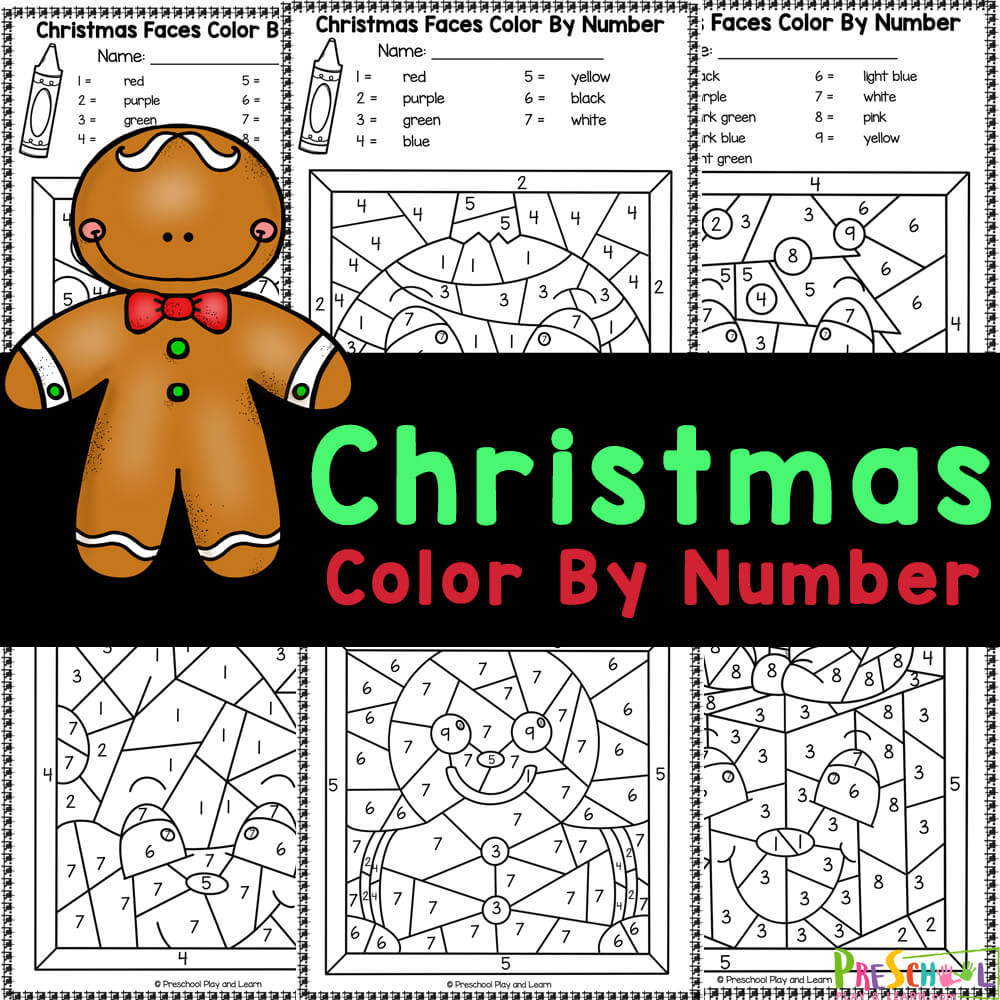 Free Printable Christmas Colornumber Worksheets with Color by Number Christmas Printable Free