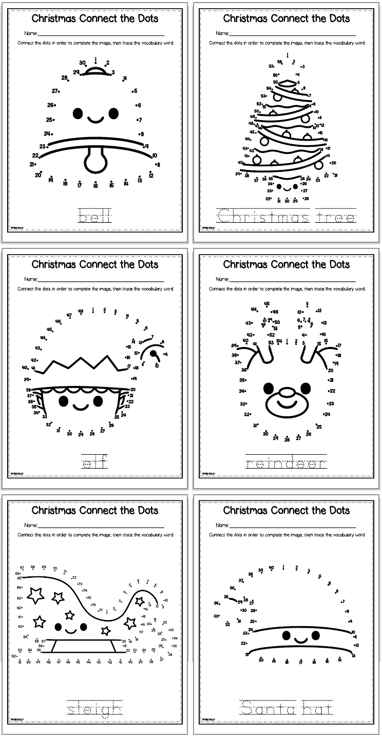 Free Printable Christmas Dot To Dot Worksheets - The Artisan Life regarding Dot to Dot Christmas Printable Free