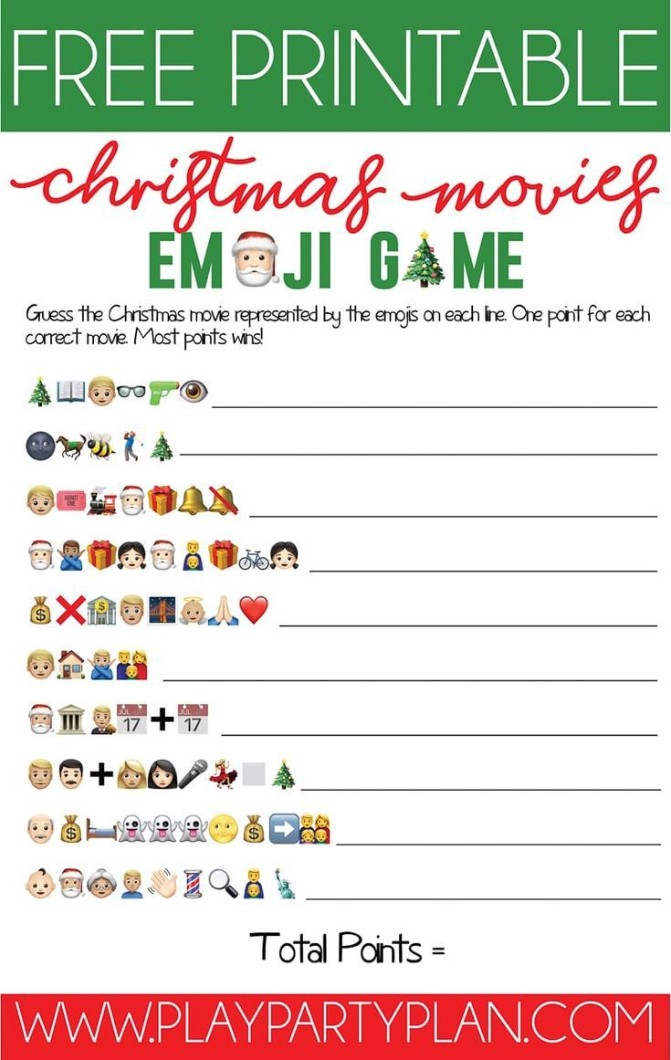 Free Printable Christmas Emoji Game pertaining to Free Printable Christmas Movie Emoji Game