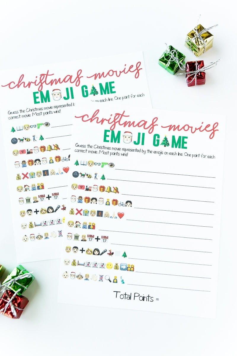 Free Printable Christmas Emoji Game - Play Party Plan intended for Free Printable Christmas Movie Emoji Game