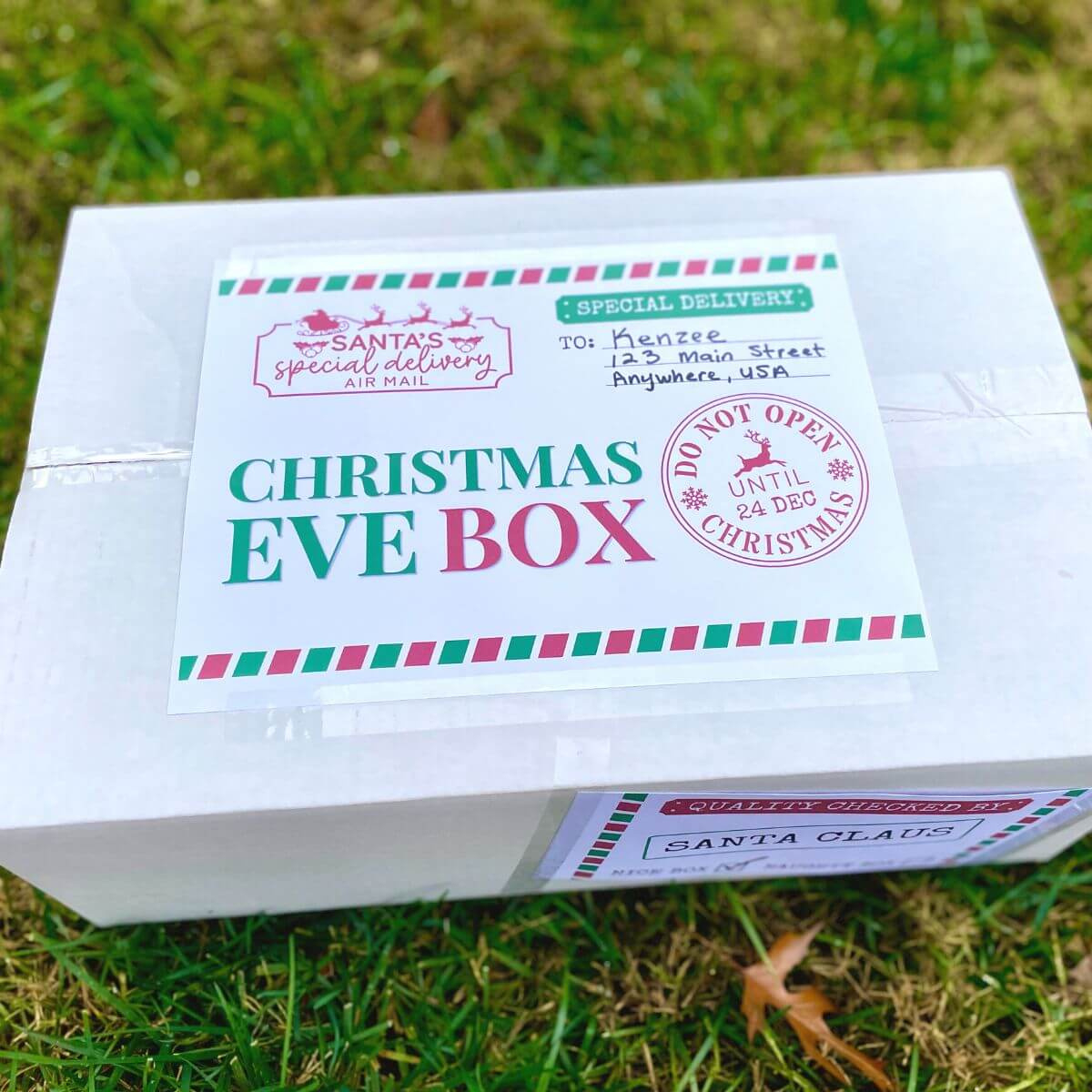 Free Printable Christmas Eve Box Labels For The Night Before in Free Printable Christmas Eve Box Label Template