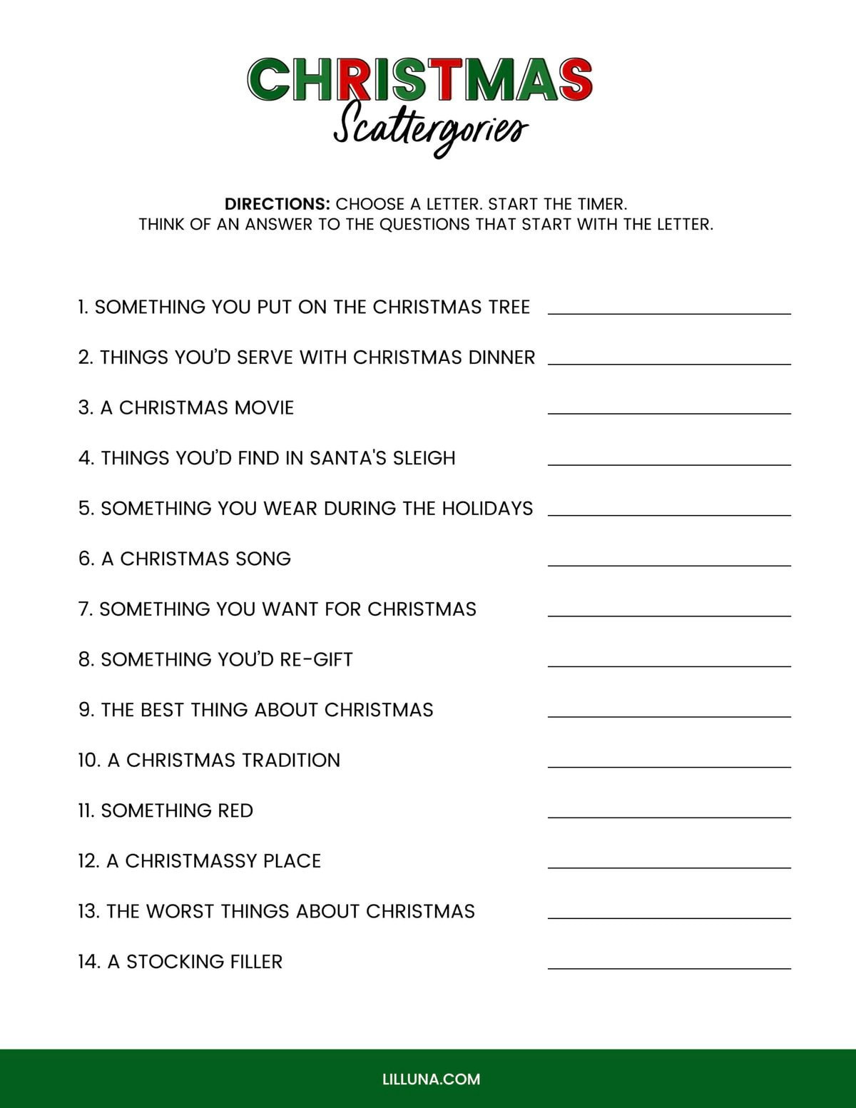 Free Printable Christmas Games {4 Freebies} | Lil' Luna with Free Printable Christmas Games For Family