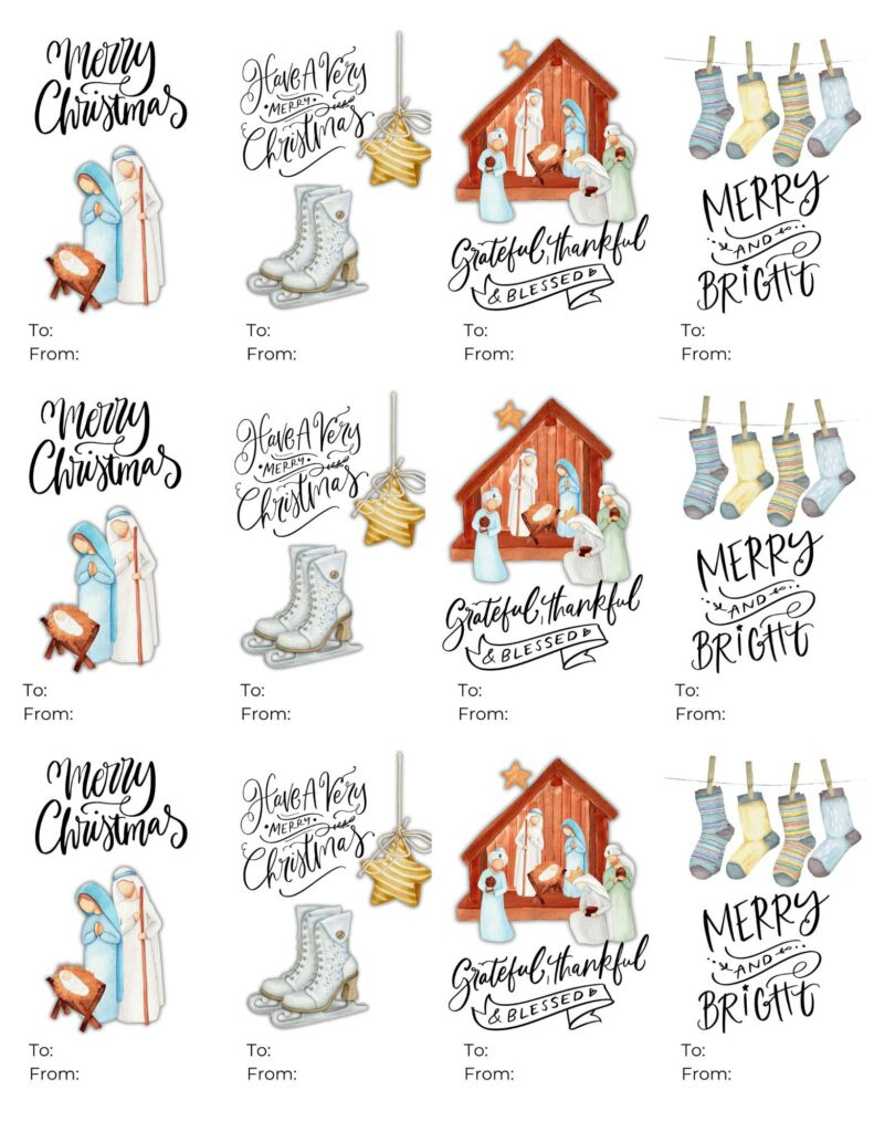 Free Printable Christmas Gift Tags | Healing Home inside Free Printable Christian Christmas Gift Tags