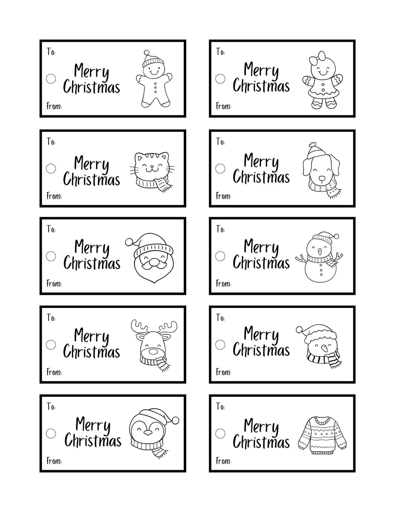 Free Printable Christmas Gift Tags | Parties Made Personal regarding Free Printable Christmas Gift Tags Black and White