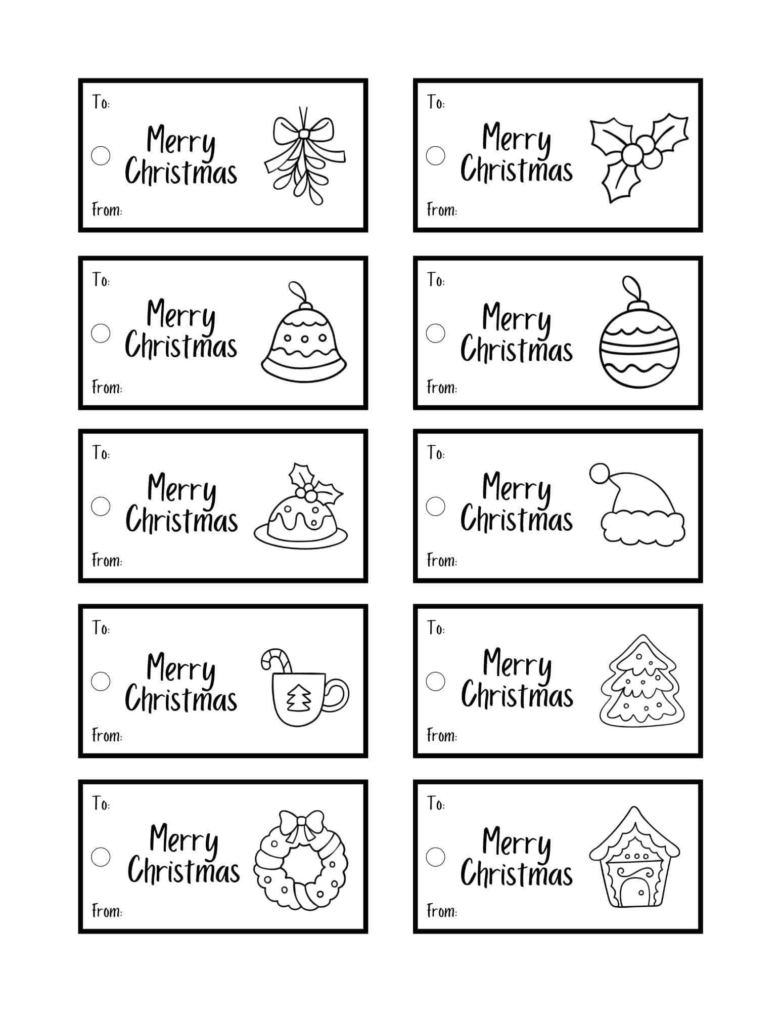 Free Printable Christmas Gift Tags | Parties Made Personal with regard to Free Printable Christmas Gift Tags to Color