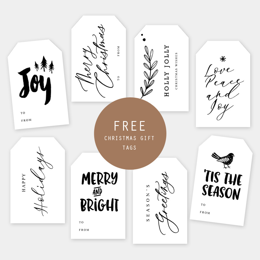 Free Printable Christmas Gift Tags – Squijoo with Free Printable Editable Christmas Gift Tags Black And White