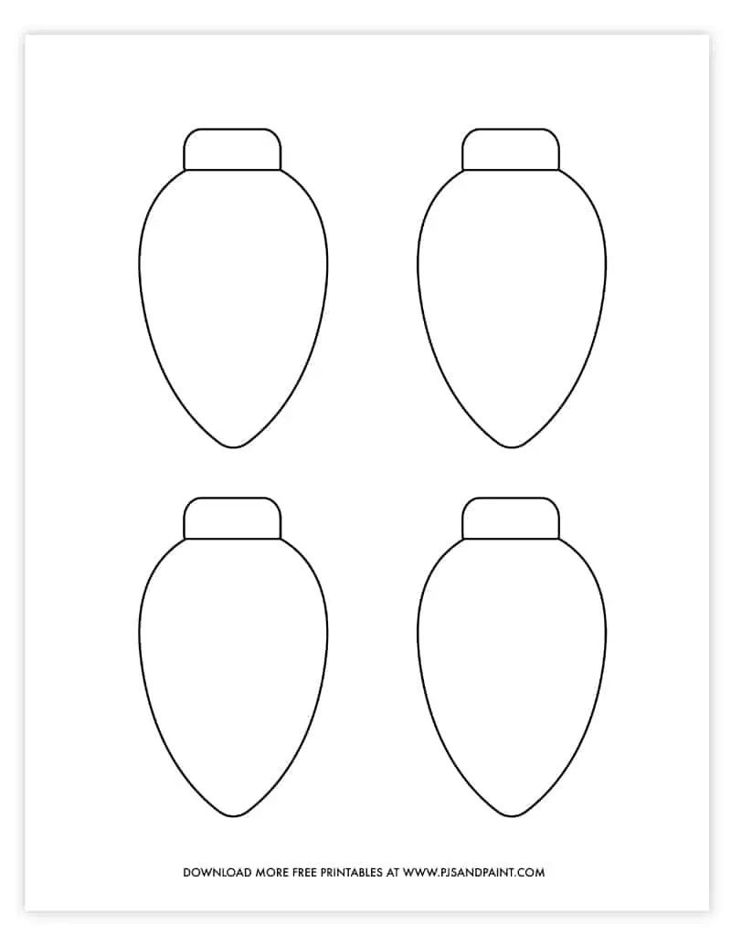 Free Printable Christmas Light Template | Diy Christmas Decoration in Free Printable Christmas Light Bulbs