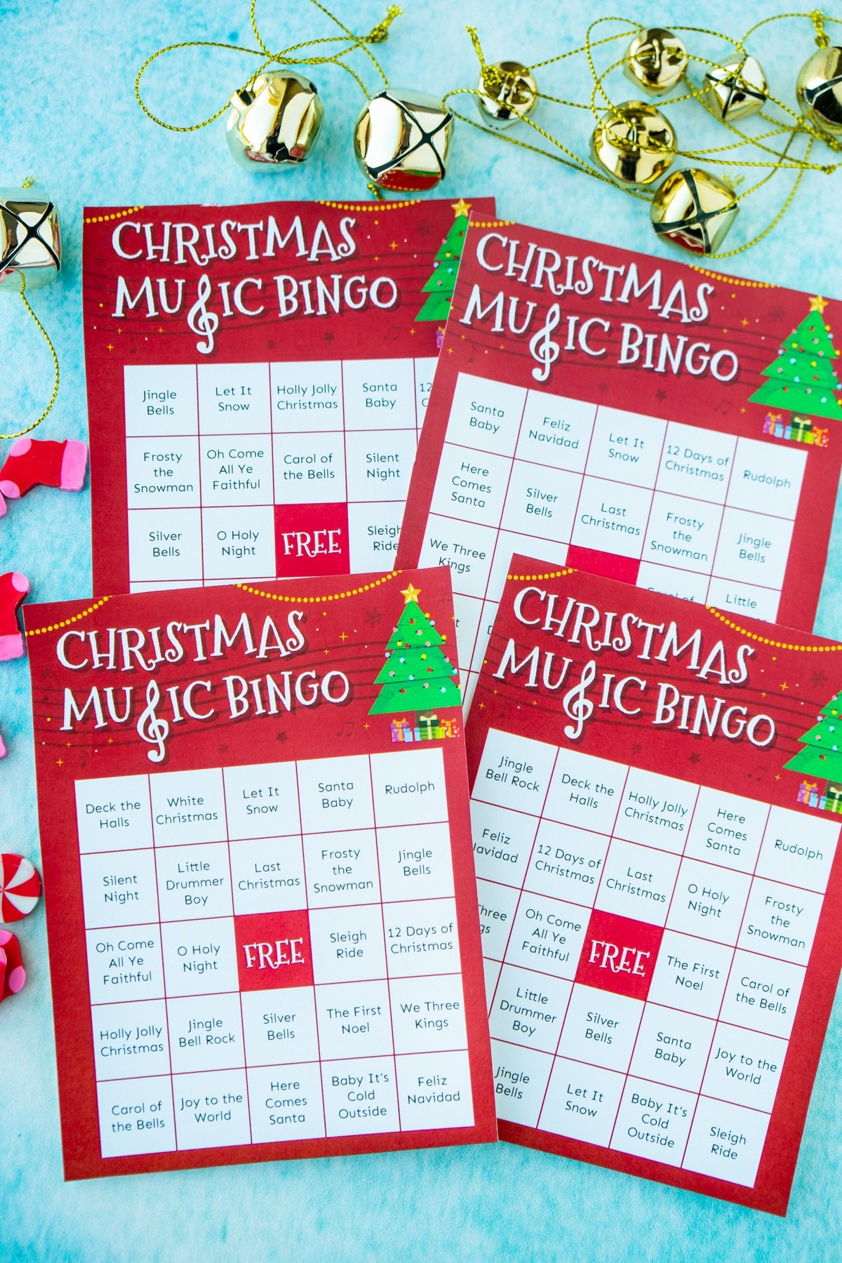 Free Printable Christmas Music Bingo Cards - Play Party Plan inside Free Printable Christmas Music Bingo Card