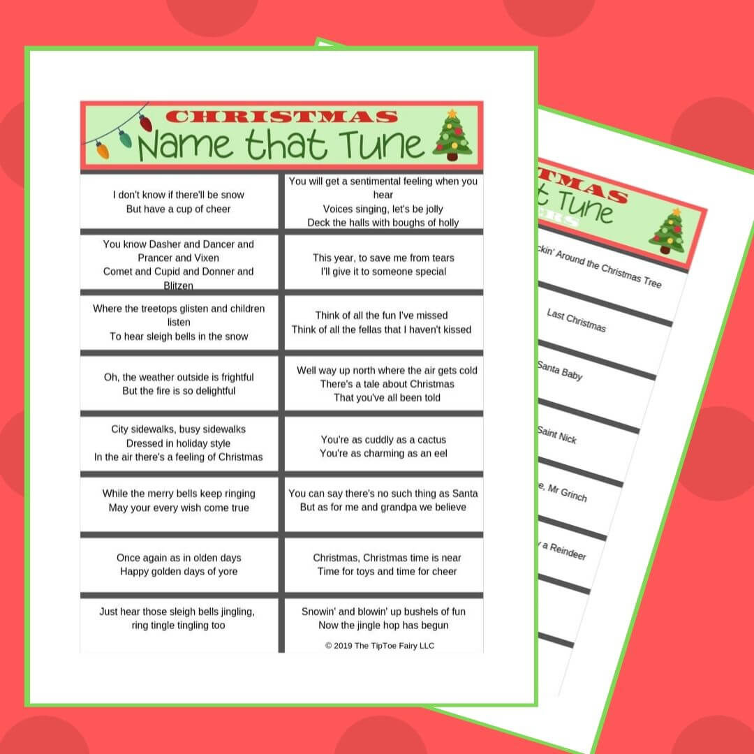 Free Printable Christmas Name That Tune Game & More Christmas within Name That Christmas Tune Game Printable